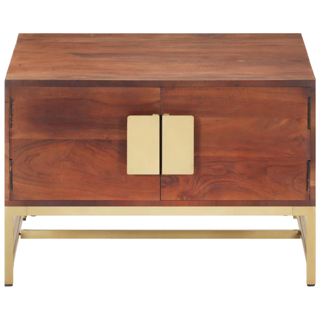 Soffbord Brun Honungsbrun 67x67x45 cm massivt akaciaträ