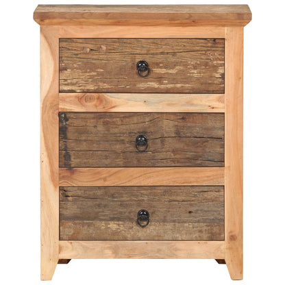 Byrå 60x33x75 cm massivt akaciaträ och återvunnet trä