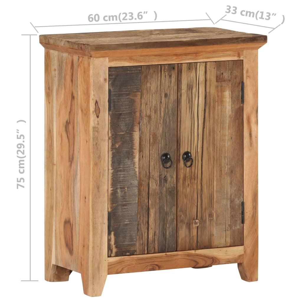 Skänk Trä 60x33x75 cm massivt akaciaträ och återvunnet trä