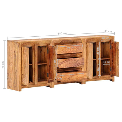 Skänk Trä med 3 lådor och 4 dörrar massivt trä