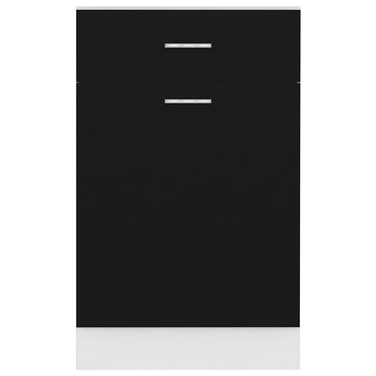 Köksinredning Underskåp Bänkskåp med låda “Lyon” Svart 50x46x81,5 cm