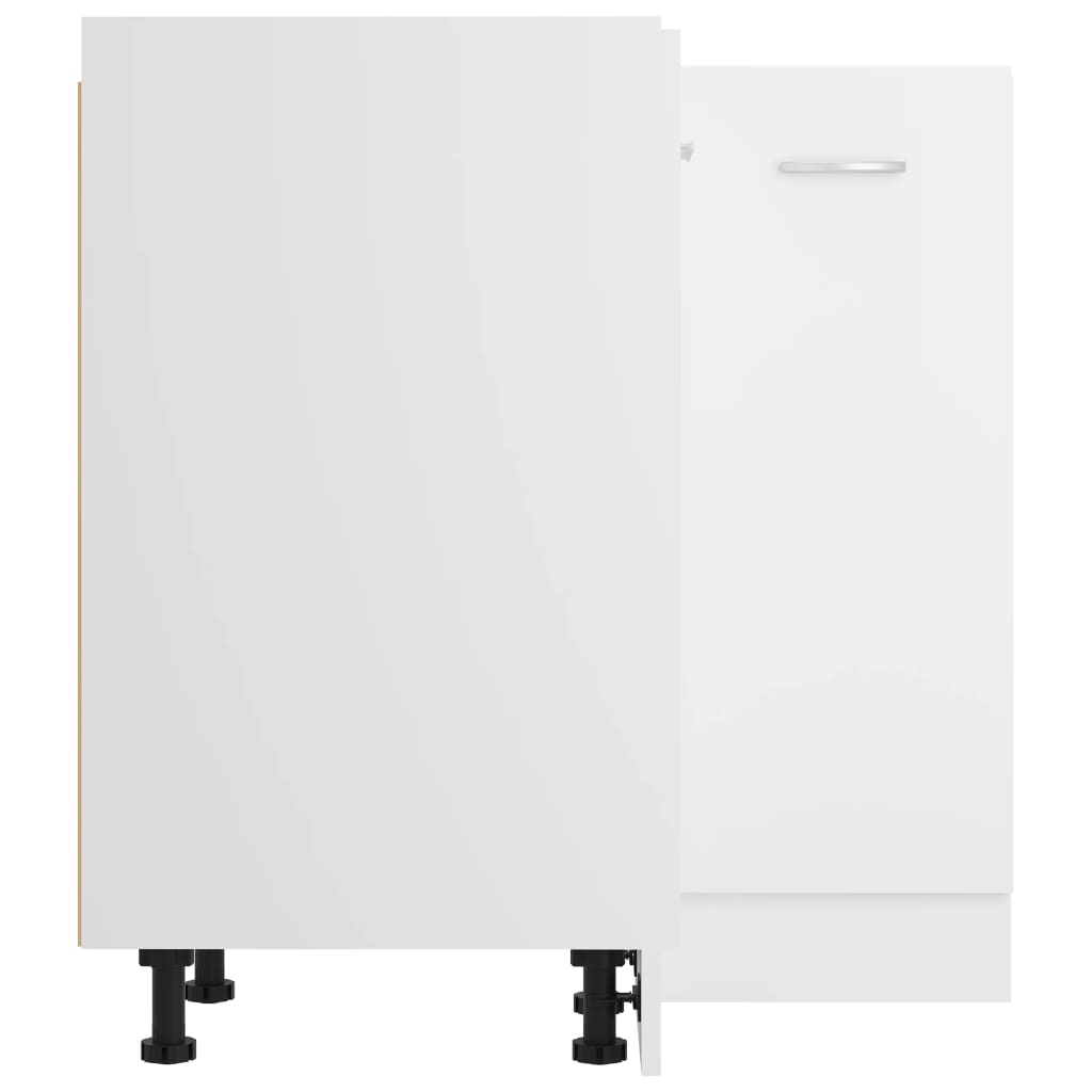 Köksinredning Underskåp Bänkskåp hörn “Lyon” Vit 75,5x75,5x81,5 cm