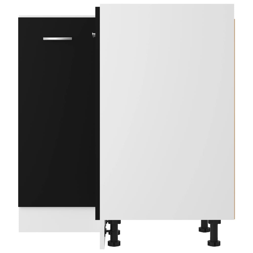 Köksinredning Underskåp Bänkskåp hörn “Lyon” Svart 75,5x75,5x81,5 cm