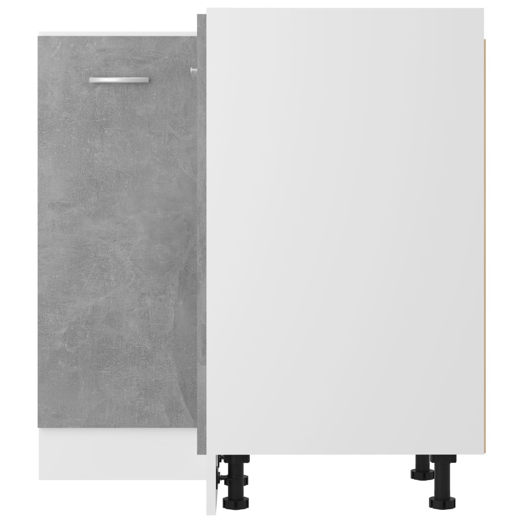 Köksinredning Underskåp Bänkskåp hörn “Lyon” Betonggrå 75,5x75,5x81,5 cm