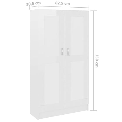 Skåp Vit Högglans 82,5x30,5x150 cm