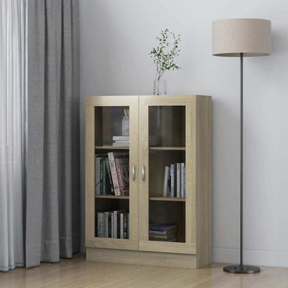 Vitrinskåp Sonoma Ek 82,5x30,5x115 cm