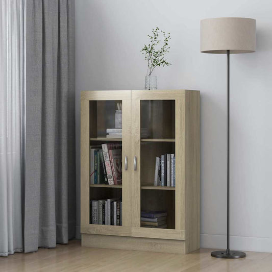 Vitrinskåp Sonoma Ek 82,5x30,5x115 cm