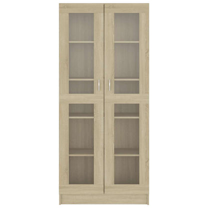 Vitrinskåp Sonoma Ek 82,5x30,5x185,5 cm