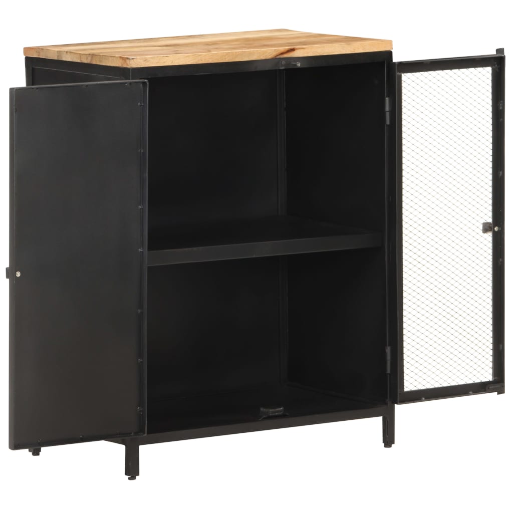 Skänk Trä 60x35x78 cm massivt grovt mangoträ