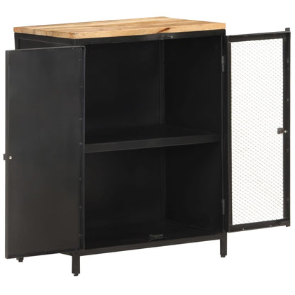 Skänk Trä 60x35x78 cm massivt grovt mangoträ