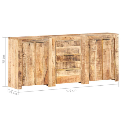 Skänk Trä med 3 lådor och 4 dörrar massivt mangoträ