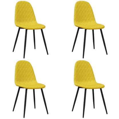 Matstolar 4 st senapsgul sammet