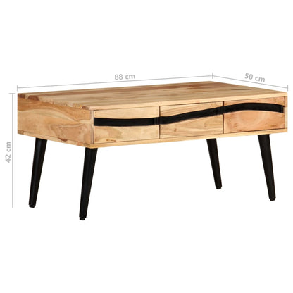 Soffbord Trä 88x50x42 cm massivt akaciaträ