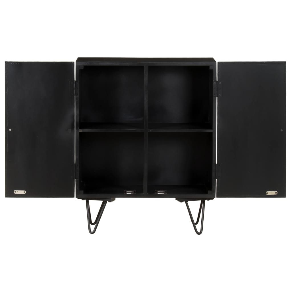 Skänk Trä med mässingsfront 60x30x74 cm massivt mangoträ