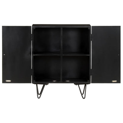 Skänk Trä med mässingsfront 60x30x74 cm massivt mangoträ