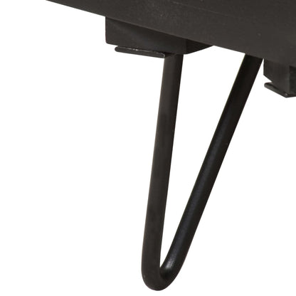 Skänk Trä med mässingsfront 60x30x74 cm massivt mangoträ