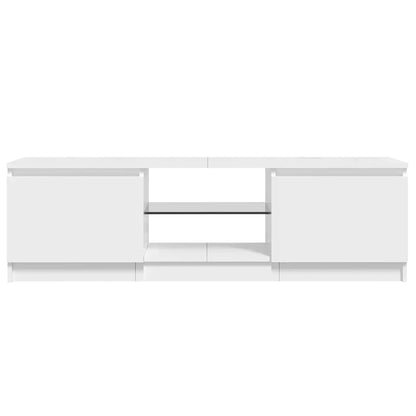 TV-Möbel Högglans Vit TV-Bänk LED 120x30x36 cm