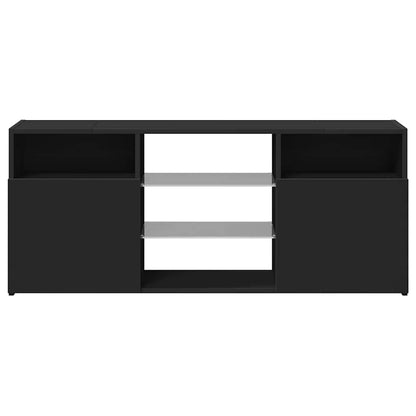 TV-Möbel Svart TV-Bänk LED 120x30x50 cm