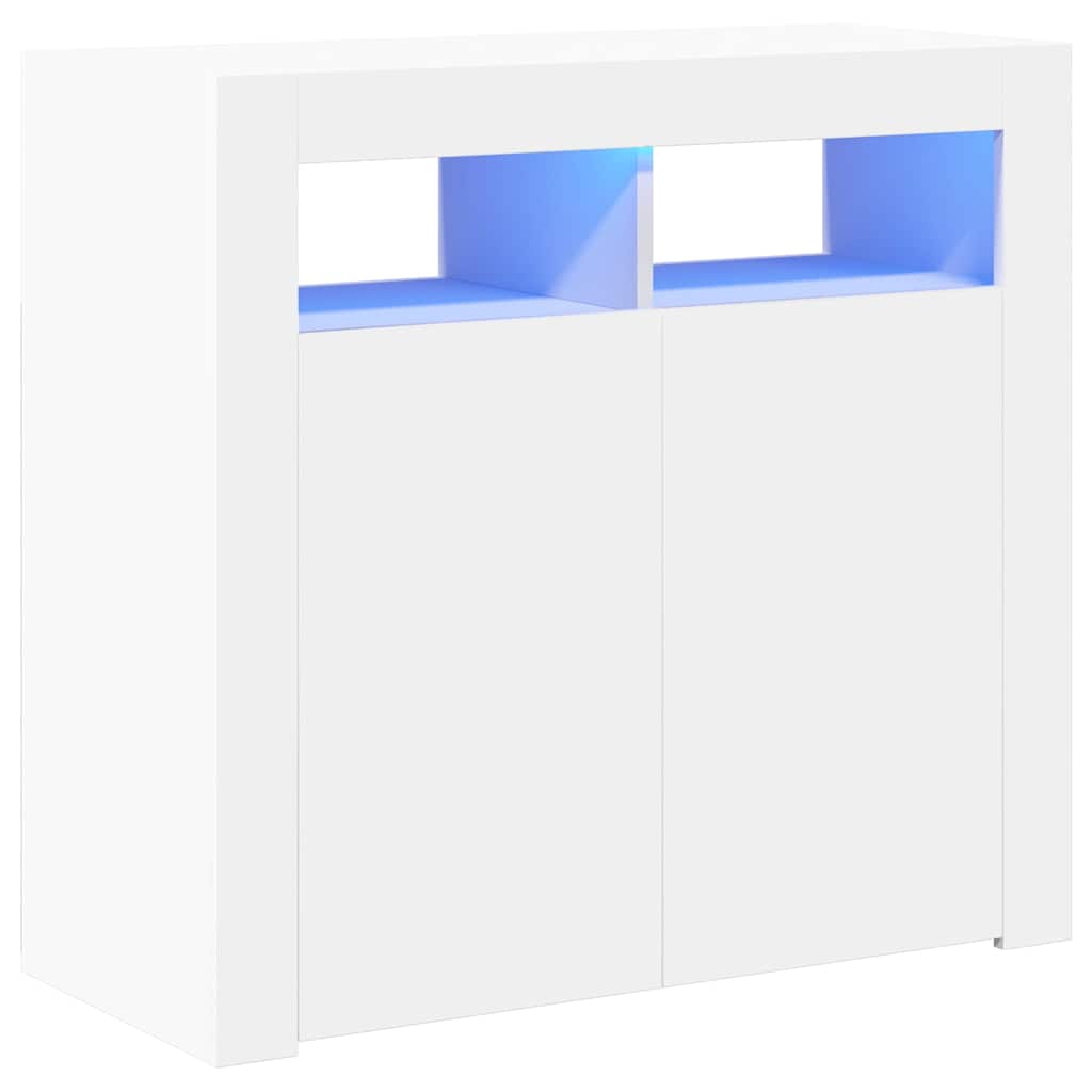 Skänk Vit LED-belysning 80x35x75 cm