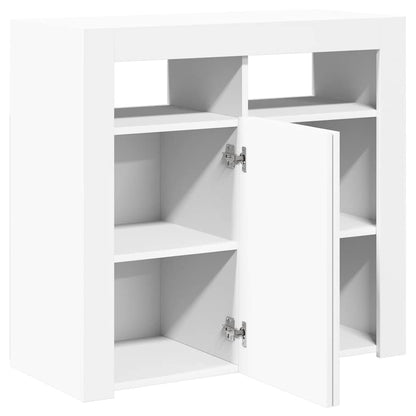 Skänk Vit LED-belysning 80x35x75 cm