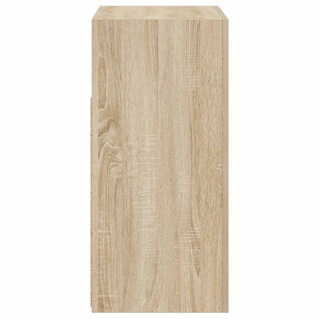 Skänk Sonoma Ek LED-belysning 80x35x75 cm