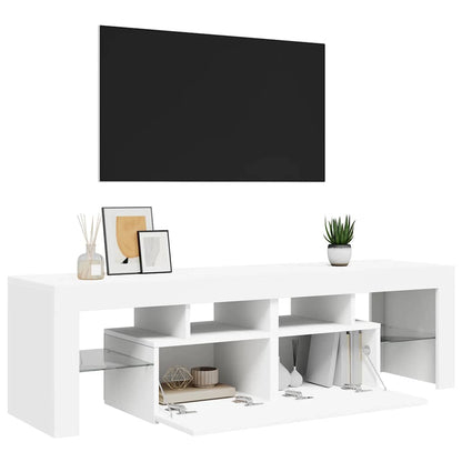 TV-Möbel Vit TV-Bänk LED 140x36,5x40 cm
