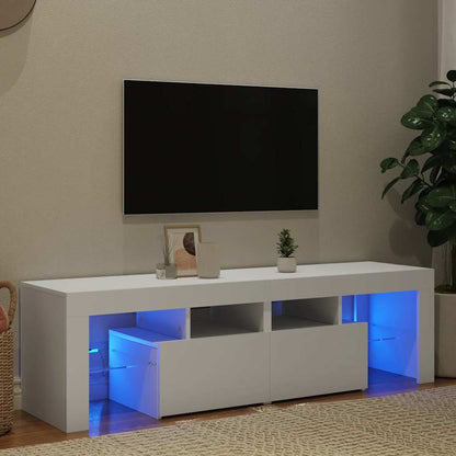 TV-Möbel Vit TV-Bänk LED 140x36,5x40 cm
