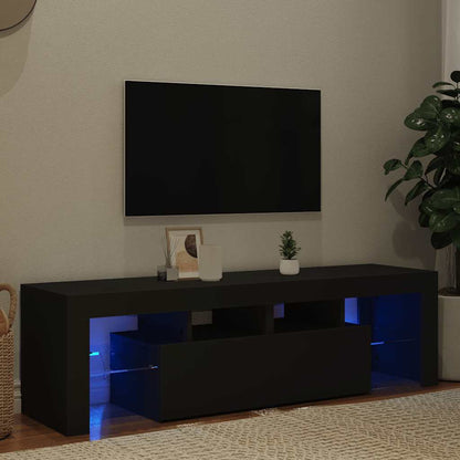 TV-Möbel Svart TV-Bänk LED 140x36,5x40 cm