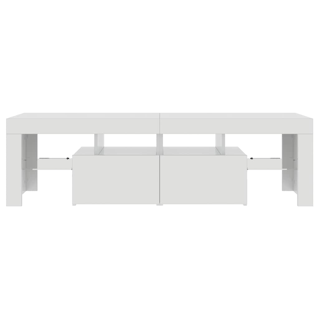 TV-Möbel Högglans Vit TV-Bänk LED 140x36,5x40 cm