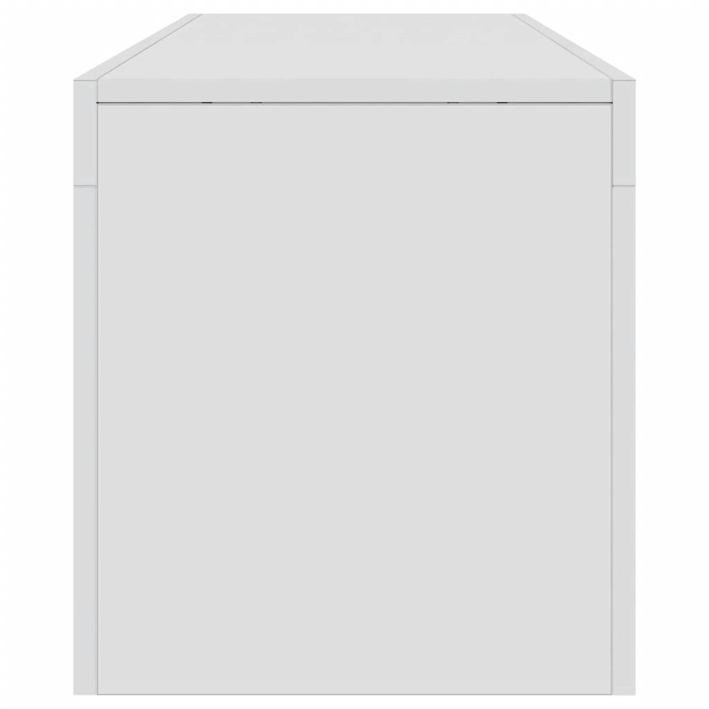 TV-Möbel Högglans Vit TV-Bänk LED 140x36,5x40 cm