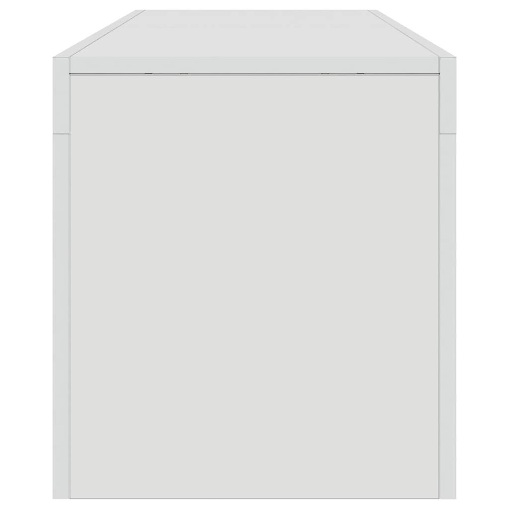 TV-Möbel Högglans Vit TV-Bänk LED 140x36,5x40 cm