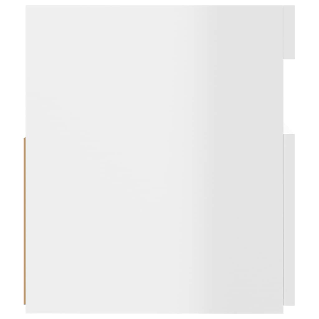 TV-Möbel Högglans Vit TV-bänk LED-belysning 120x35x40 cm