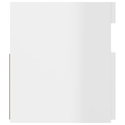 TV-Möbel Högglans Vit TV-bänk LED-belysning 120x35x40 cm