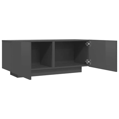 TV-skåp Högglans Grå 100x35x40 cm