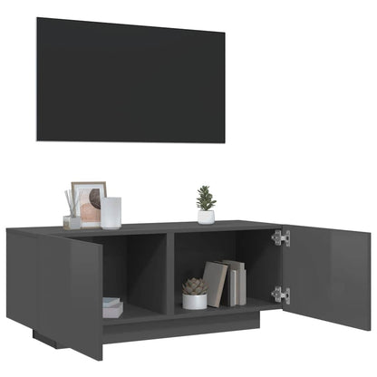 TV-skåp Högglans Grå 100x35x40 cm