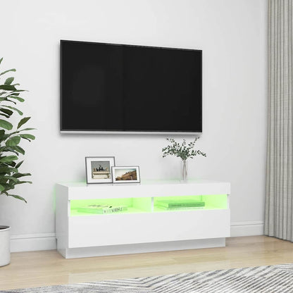 TV-Möbel Vit TV-Bänk LED 100x35x40 cm