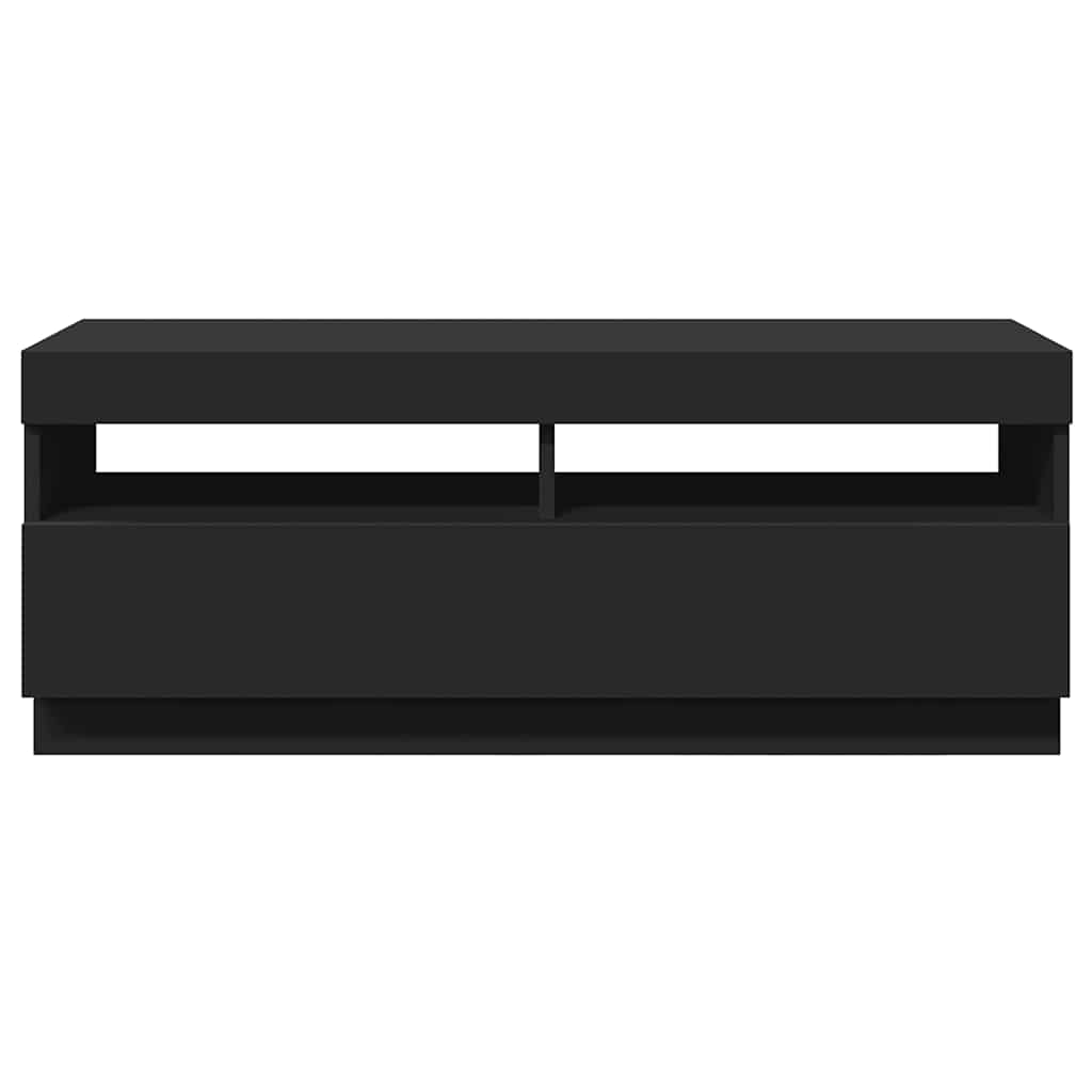 TV-Möbel Svart TV-Bänk LED 100x35x40 cm