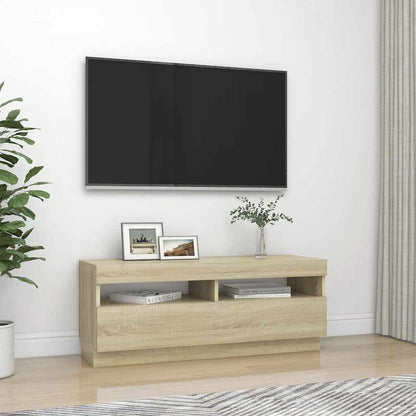 TV-Möbel Sonoma Ek TV-Bänk LED 100x35x40 cm