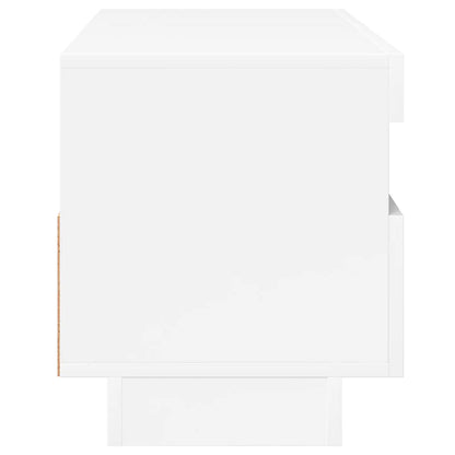 TV-Möbel Högglans Vit TV-Bänk LED 100x35x40 cm