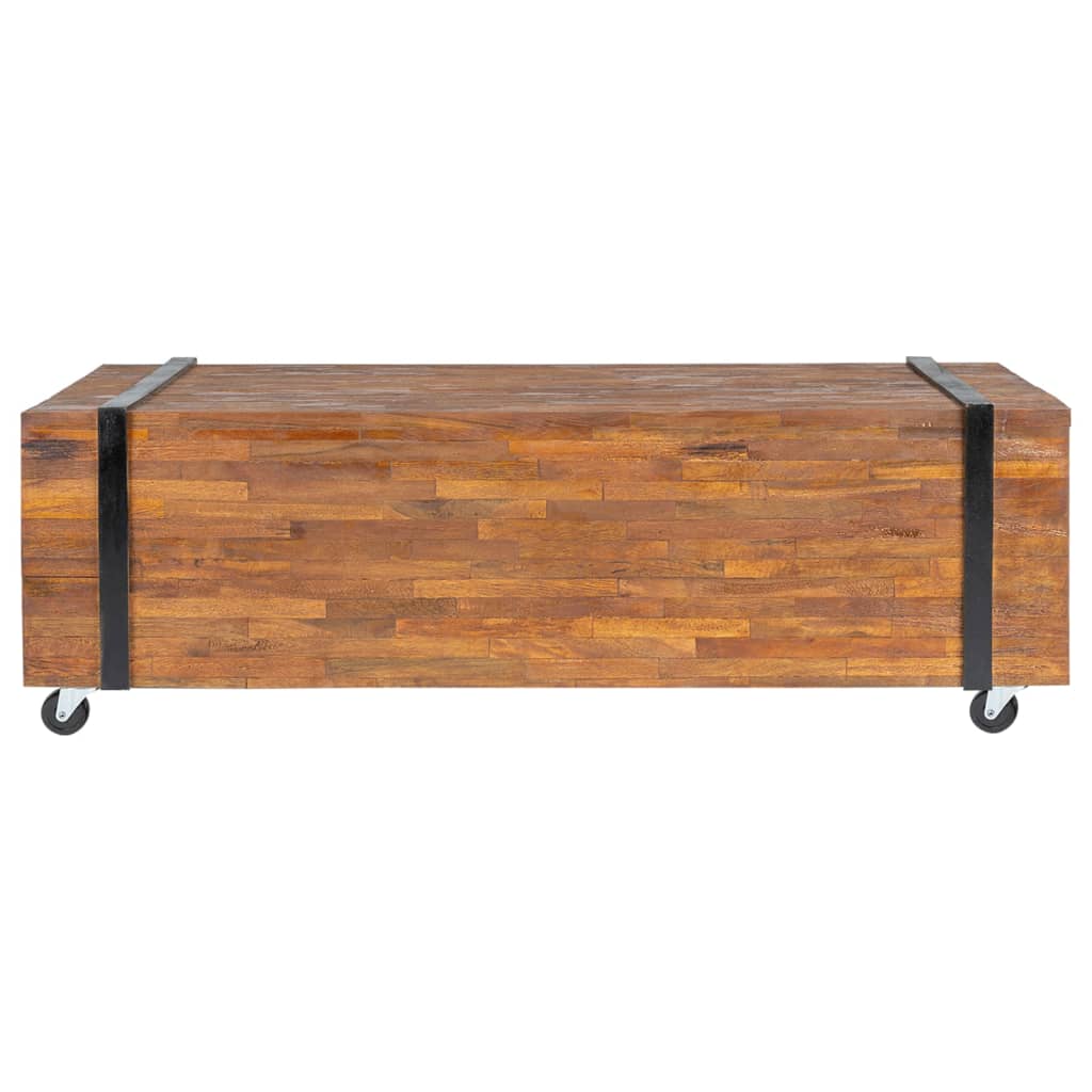 Soffbord Trä 110x45x38 cm massiv teak