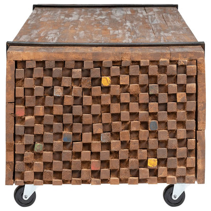 Soffbord Trä 110x45x38 cm massiv teak