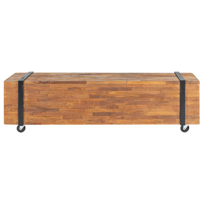 Tv-bänk 110x30x32,5 cm massiv teak