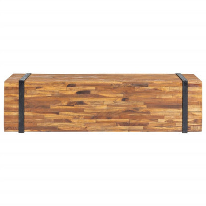 Tv-bänk 110x30x32,5 cm massiv teak