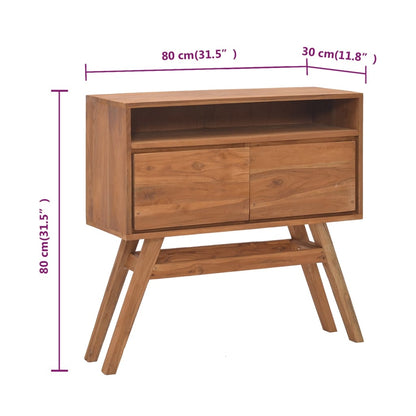 Avlastningsbord 80x30x80 cm massiv teak