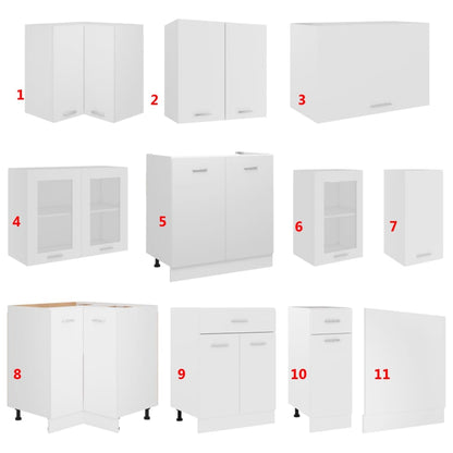 Köksskåp set 11 delar Lyon vit spånskiva