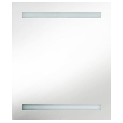 Badrumsspegel Spegelskåp LED antracit 50x14x60 cm