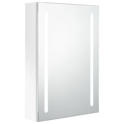 Badrumsspegel Spegelskåp LED Vit 50x13x70 cm