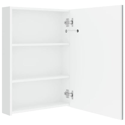 Badrumsspegel Spegelskåp LED Vit 50x13x70 cm