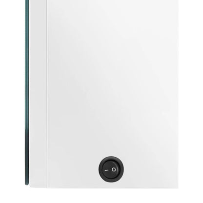 Badrumsspegel Spegelskåp LED Vit 50x13x70 cm