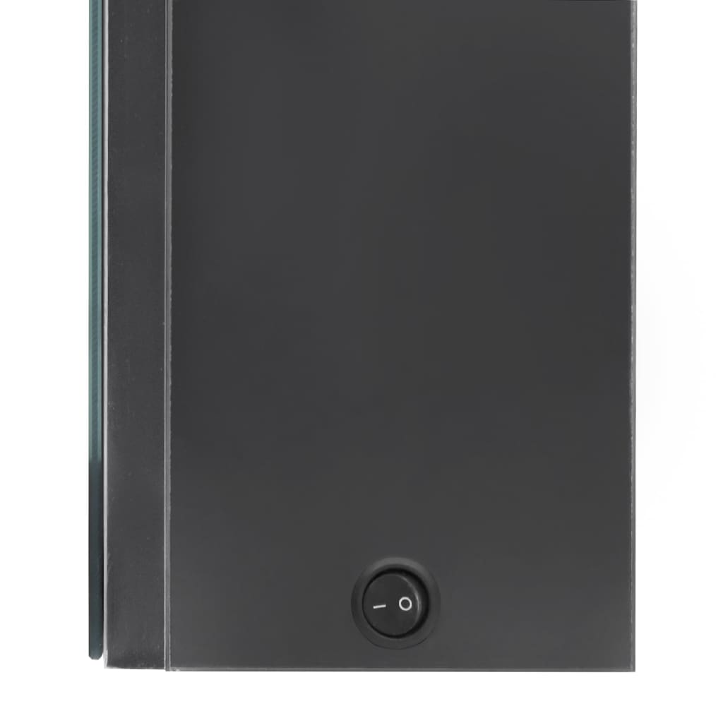 Badrumsspegel Spegelskåp LED Grå 80x12x68 cm